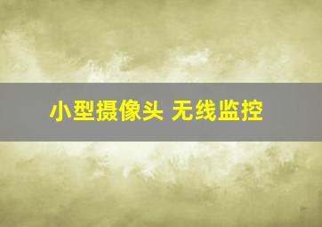 小型摄像头 无线监控